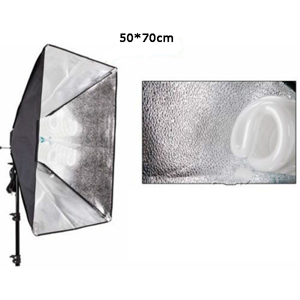 Photographic Equipment Photo Studio Soft Box Kit Video Four-capped Lamp Holder Lighting 50*70cm Softbox Photo Box