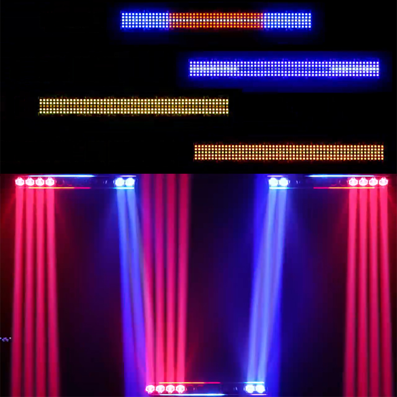 12pcs Beam Strobe LED Stage Light with Strobe Effect &amp; Light Strip - Ideal for Concerts, Bars | High Power, DMX512 Control