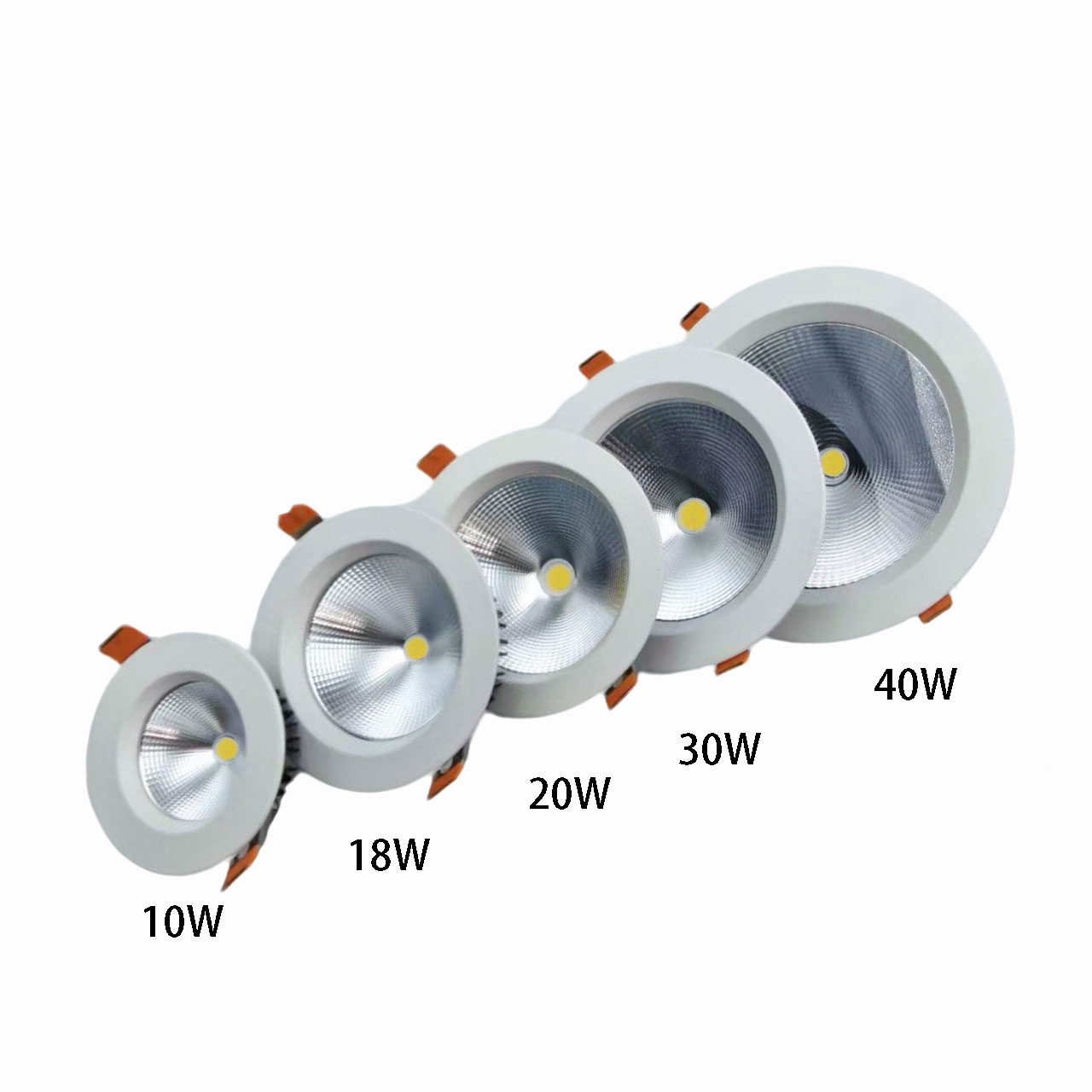 High Brightness COB LED Downlight with Driver Recessed Ceiling Spotlight for Home, Office, and Commercial Lighting