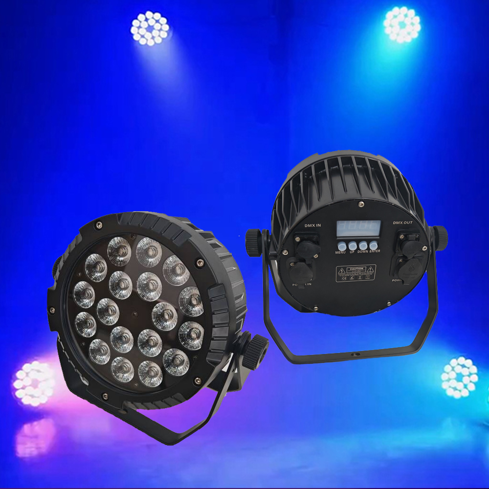 18pcs Parcan Light Outdoor Waterproof Spotlight Led RGBW DMX512 IP65 Party Equipment Wedding Lighting for DJ Disco Bar Club