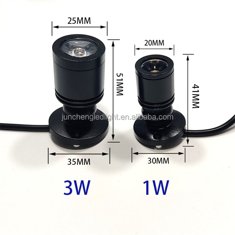 Wholesale LED Spotlights Museum Jewelry Shop Counter Small Spotlight 1W 3W Led Cabinet Mini Spot Light Ceiling