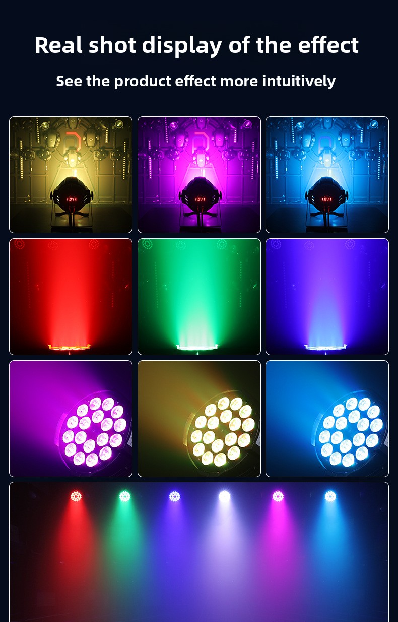 18PCS*10W Cast Aluminum RGBW 5IN1 Led Par Light With DMX512 Control Full Color Dj Light