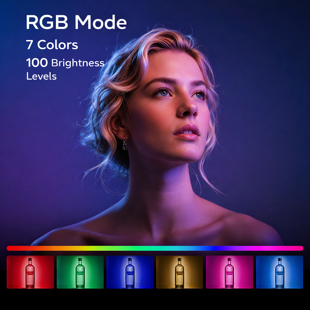 UFO RGB LED Ring Light for Phone 360 Adjustable Fill Light Adjustable Color Temperature Foldable Design for Selfies Portraits