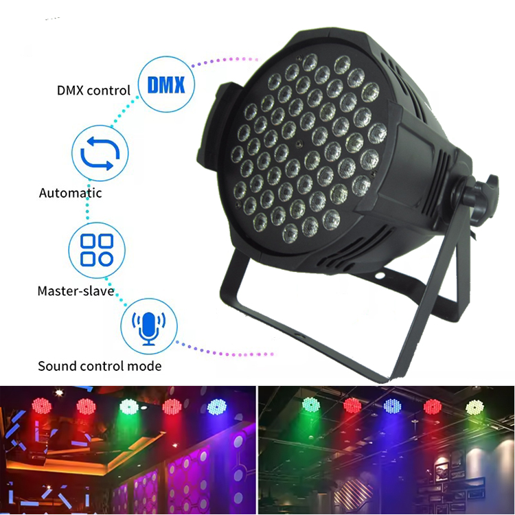 Professional Stage Lighting 54*4w 54*3w RGBW 4-In-1 LED Parcan Par Lights for Club Night Shows Concerts Church