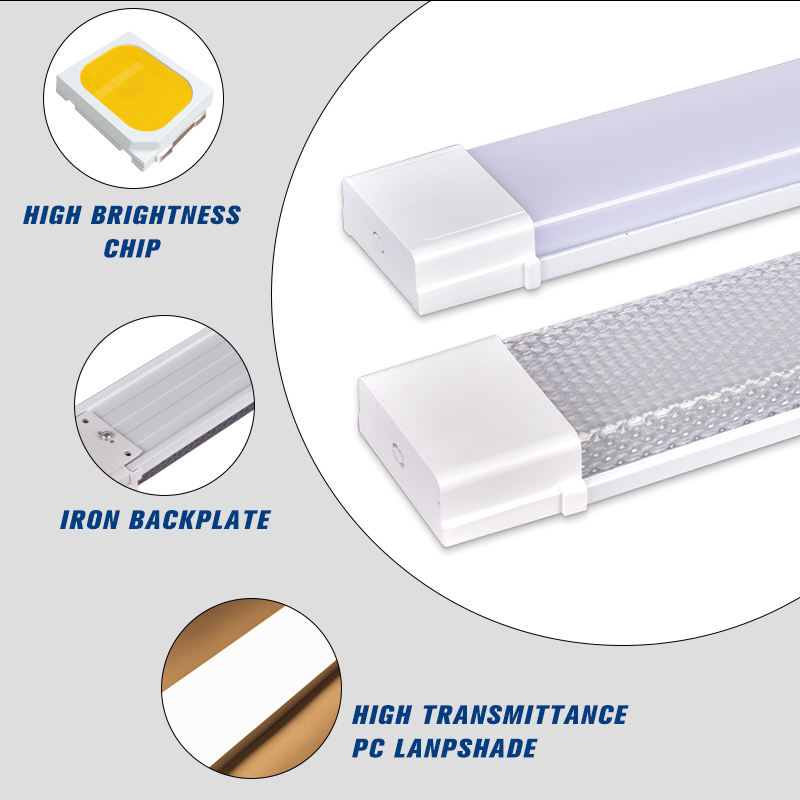 Bright Energy-Efficient Indoor LED Tri-Proof Batten Light 2FT 30W 4FT 60W