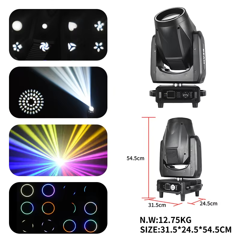 380w Beam Moving Head Stage Light for Club Disco Party Beam 380 Moving Head Light With Ring