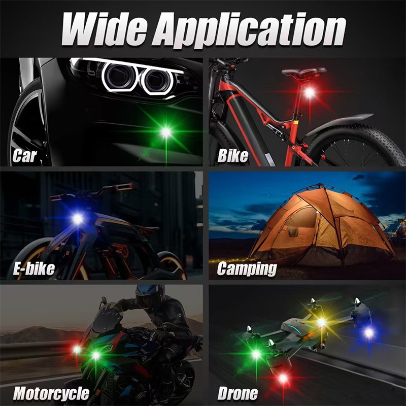 Car and Motorcycle Wireless LED Strobe Lights With Remote Control Aircraft Bike Warning Light Waterproof