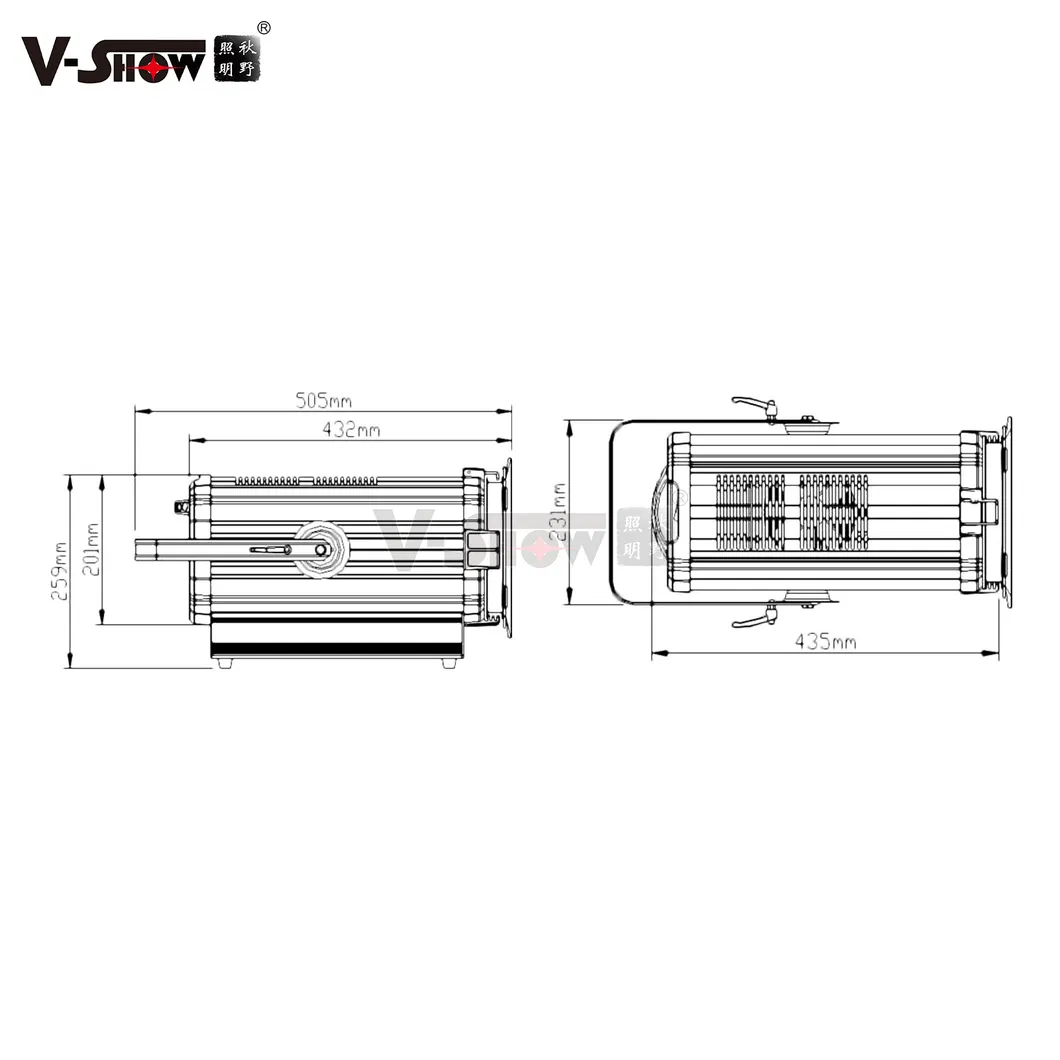 Zoom Spot LED Lighting 300W LED Fresnel Spotlight Studio Lights Detail Angle