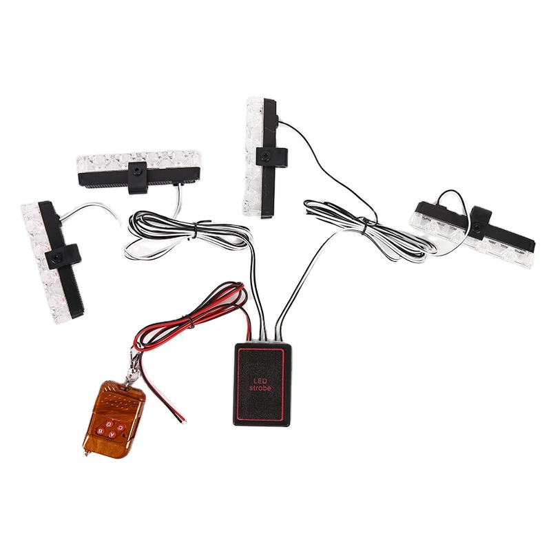 Hot Sale 12V 4-in-1 Wireless Remote Control Strobe Warning Lights Emergency Signal Flashing Decoration Lamp New Condition