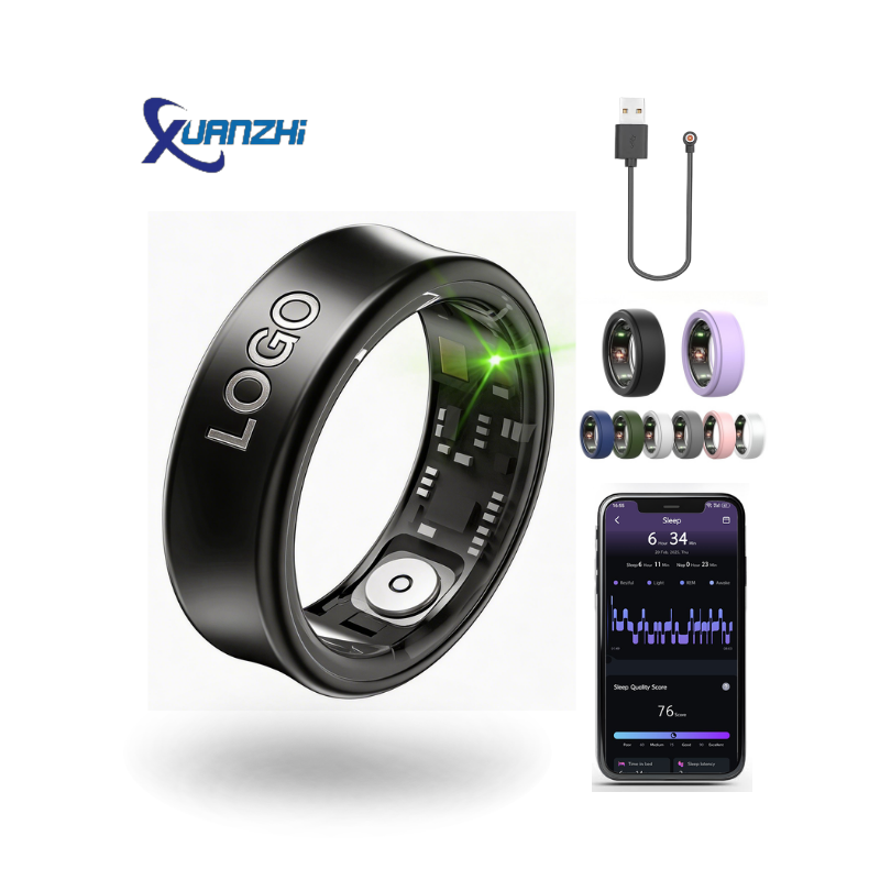 SHR OEM K3 AI Analysis Smart Ring App Control Sleep Tracker IP67 Waterproof Body Recovery Tracking Stress Level Management