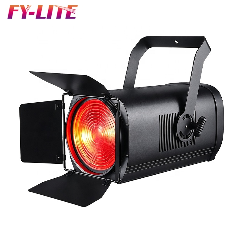 LED Electric Zoom Spotlight 200W/300W High CRI Customizable Color Temperature Long-Range Lighting for Stage Filming Studios