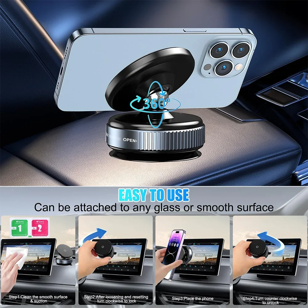 Kitchen Mobile Phone Holder Sucker ABS+Silicone Material Magnetic Portable for for