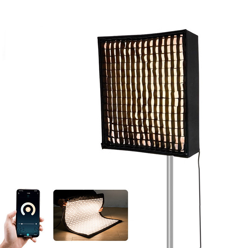 Rolling Cloth Camera Light 150W Light Boxes Rectangle 60*60cm Softbox Photo Studio Lamp Photographic Lighting LED Soft Box
