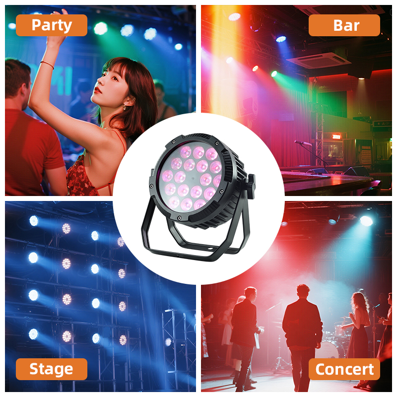 Manufacturer's Best Price IP65 CE 18*10W RGBW LED Par Can Flat Light 4in1 Waterproof Outdoor Stage Event DJ Lighting Spotlights