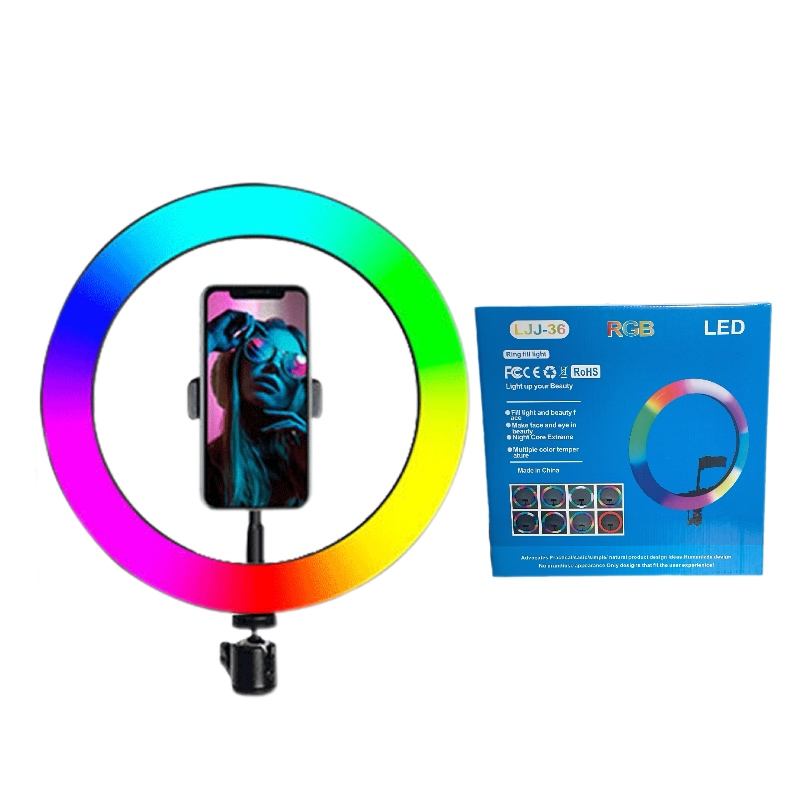 Wholesale 12-Inch Customizable LED Ring Fill Light Indoor Mobile Live Broadcast with Plastic Tripod Stand for Telephone Use