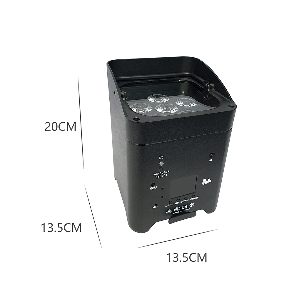 4PCS Wireless Remote Control 6*18W RGBWA+UV Rechargeable Battery LED Par light DMX512 Control Professional Stage Lighting
