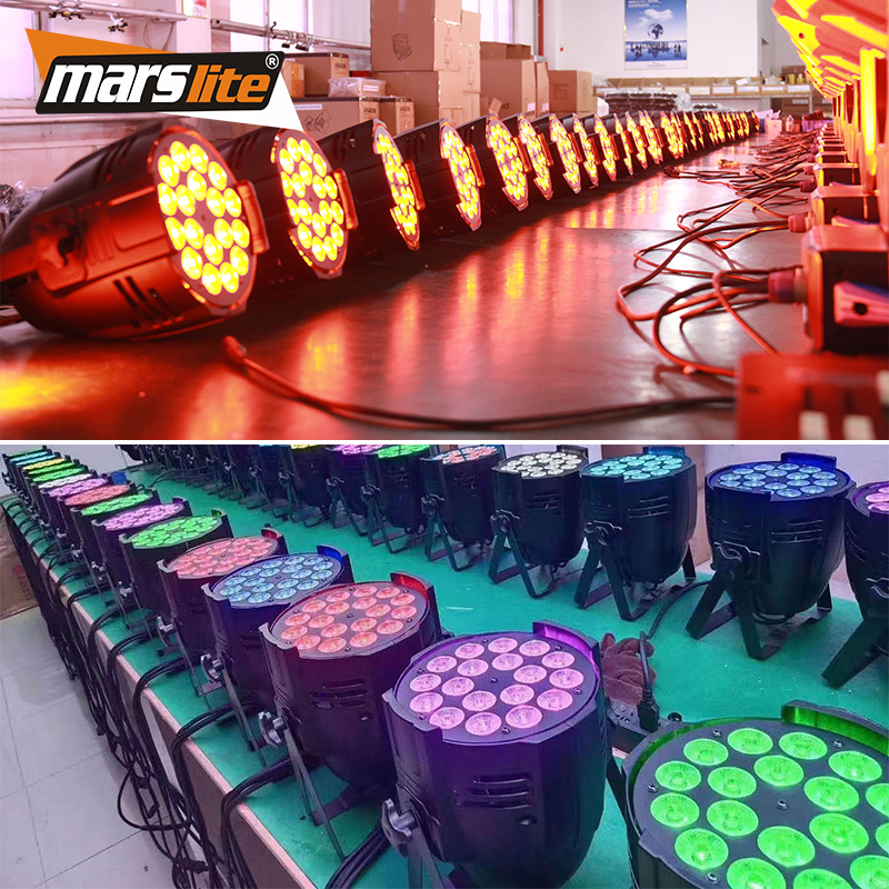 Marslite RGBW Led Par Light 18X10W Stage Light 4In1 Rgbw Par Led Dmx Par LED Light For DJ Disco Party With Flights Casefor