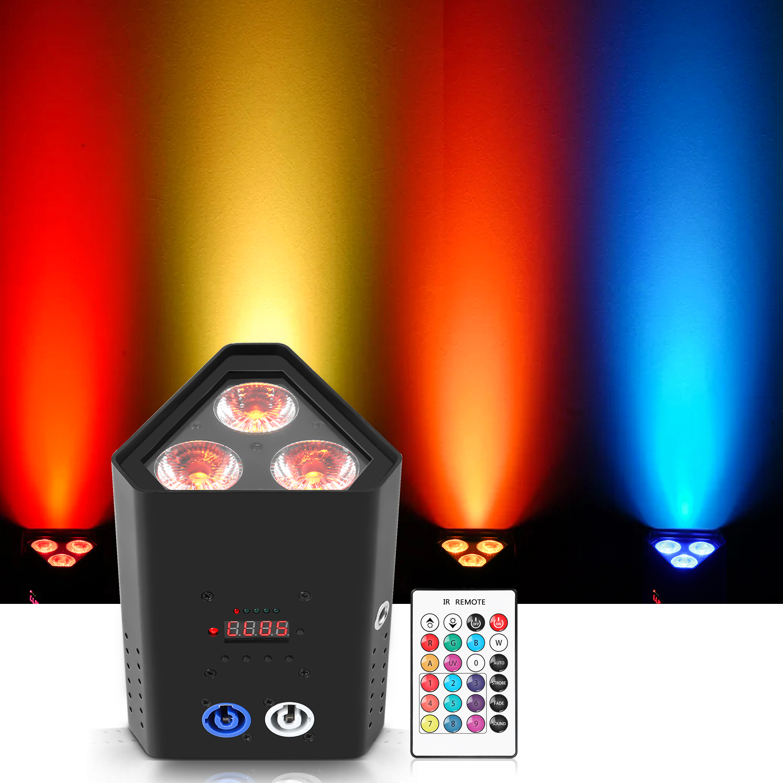 Battery Powered LED Par Light Front View