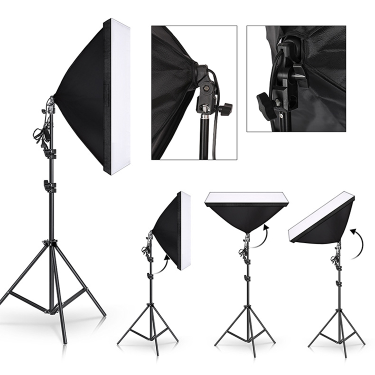 50x70cm Softbox Set With 2m Tripod Professional Photography Studio Lighting Soft Box Lighting Kit