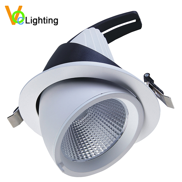 Adjustable Cob LED Spotlight 20W 30W 40W Modern Ceiling Downlights for Home Office Living Room Shopping Malls Hotels Install 12W