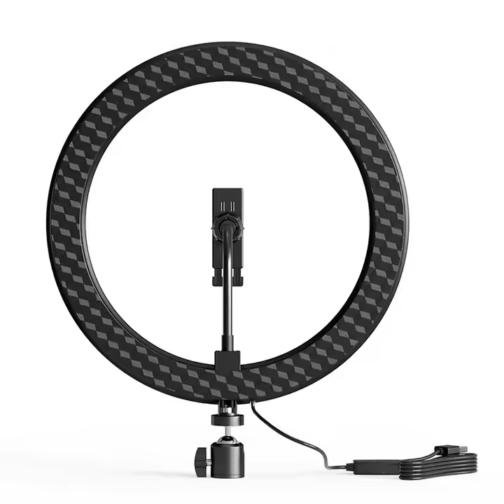 10-Inch Dimmable LED Studio Lamp with Fill Camera Adapter Ring Selfie Cosmetic Photography Lighting Stand and Tripod Included