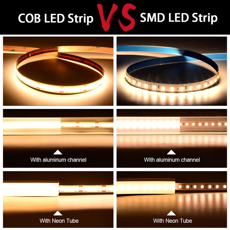 Outdoor Silicone Flexible RGBW Waterproof RGB COB IP67 IP68 10m 100m 24V 12V Warm White Rgbic Rgbww LED Strip Light LED Strip