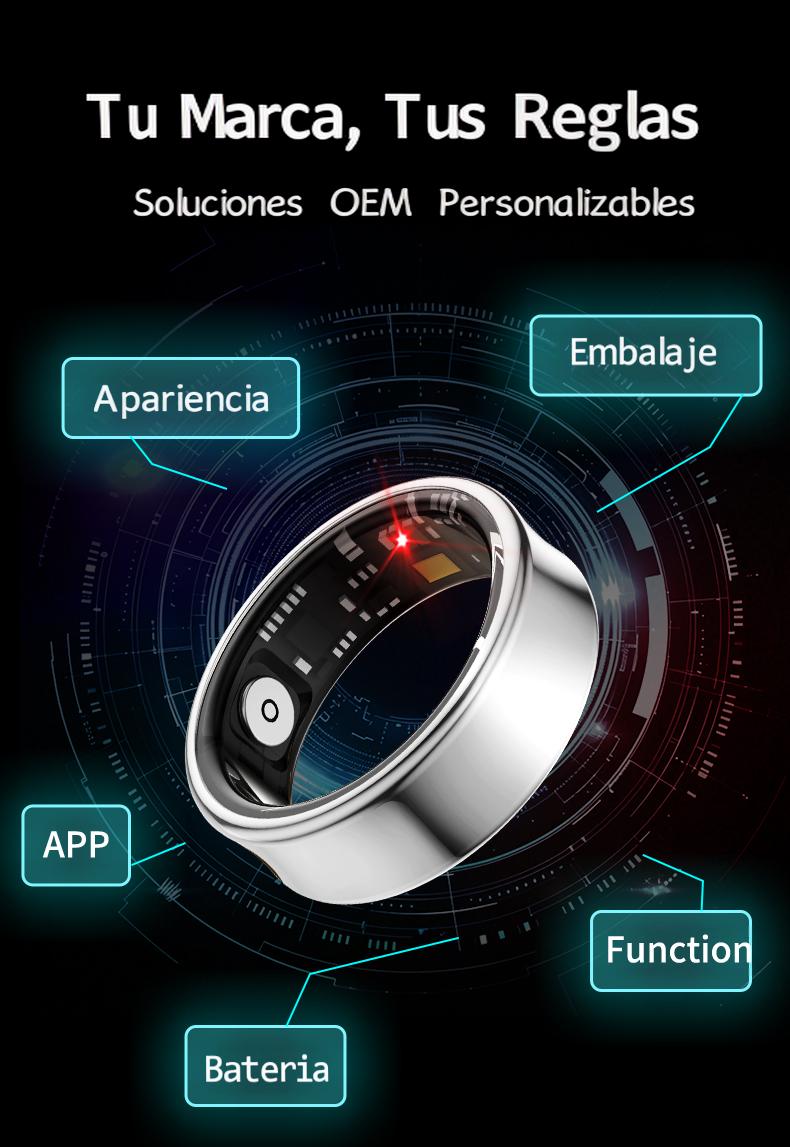 SHR OEM K3 AI Analysis Smart Ring App Control Sleep Tracker IP67 Waterproof Body Recovery Tracking Stress Level Management