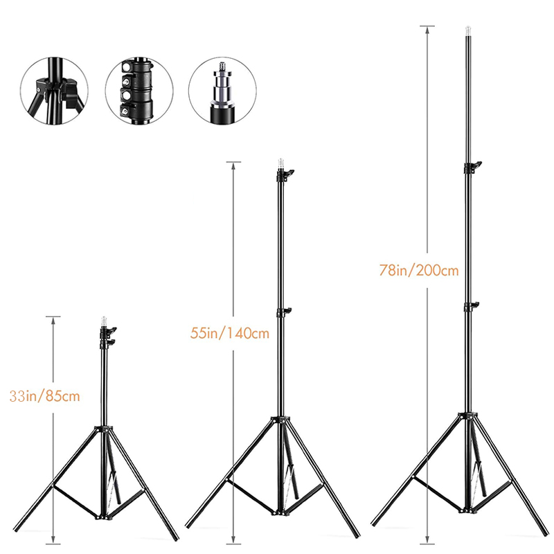 150W 50*70cm Photography Softbox 2M Stand Bulb Light LED Soft Box Studio Video Light for Photo Live