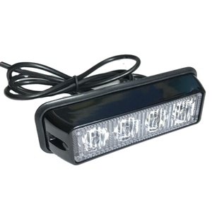 12V 24V 4 Led Strobe Warning Light Grille Flashing Light Bar Car Truck Side Beacon Lamp Amber Red Blue White Traffic Light