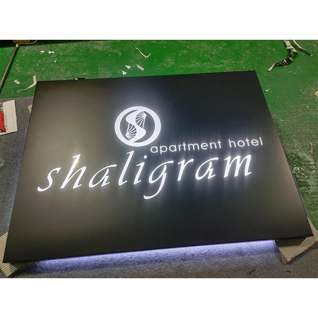 Custom Exterior Hanging Light Box For Business Advertising &amp; Decoration LED Lit Stainless Steel Hollow Sign Companies Hospitals