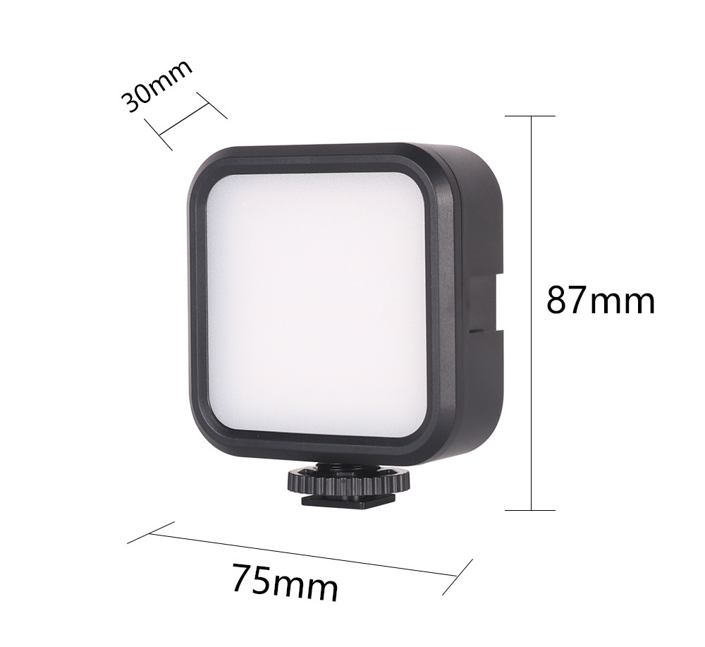 WL62 W016 Small Portable Plastic Live Streaming Vlog LED Light 800LM 3000K-5500K Mobile Phone Camera Photography Fill Light