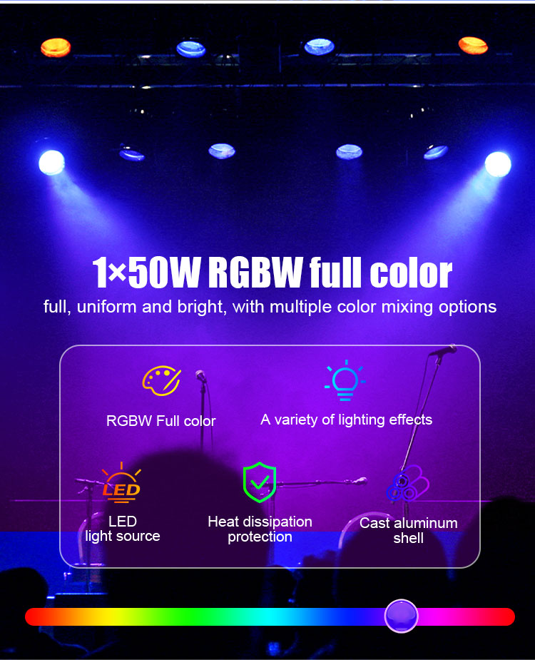 Wholesale 65W RGBW 4in1 LED Par Light With Aluminum Alloy DMX512 Sound-Active IP20 Wash Light Club Bar DJ Party Wedding Event