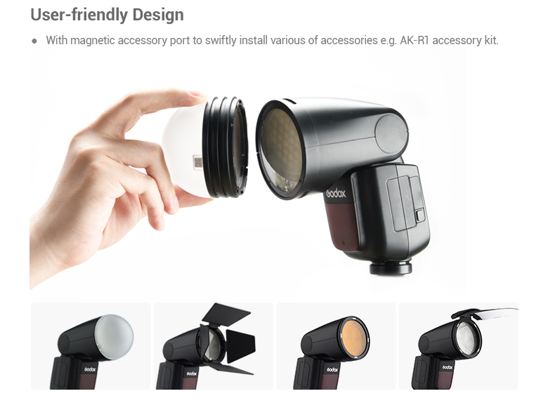 Godox V1 Speedlight V1C V1N V1S V1F V1O V1P TTL HSS 1/8000s Li-ion Battery Speedlite Flash for Fuji Pentax