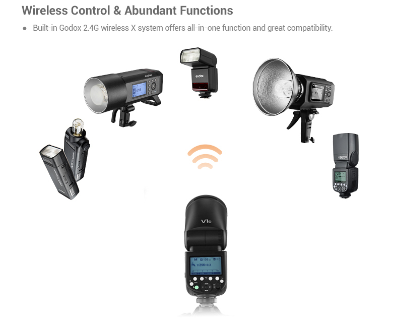 Godox V1 Speedlight V1C V1N V1S V1F V1O V1P TTL HSS 1/8000s Li-ion Battery Speedlite Flash for Fuji Pentax