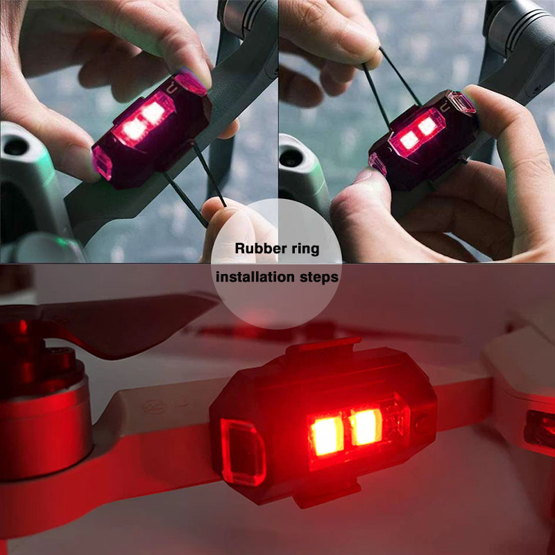 Usb Rechargeable Aircraft Light Led Warning Light Led Strobe Warning Light for Motorcycles Scooter Accessories Ebike Accessories