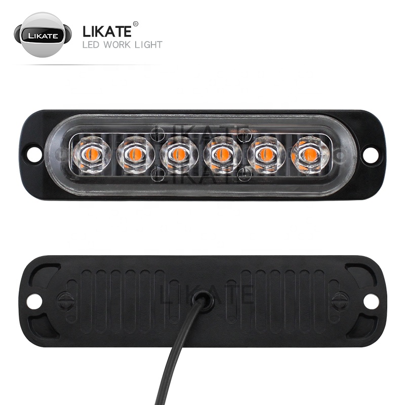 LKT 12v 24v Truck Traffic Strobe Warning Light Strobe Grille Flashing Light Bar Truck Car Emergency Beacon Blinker Light