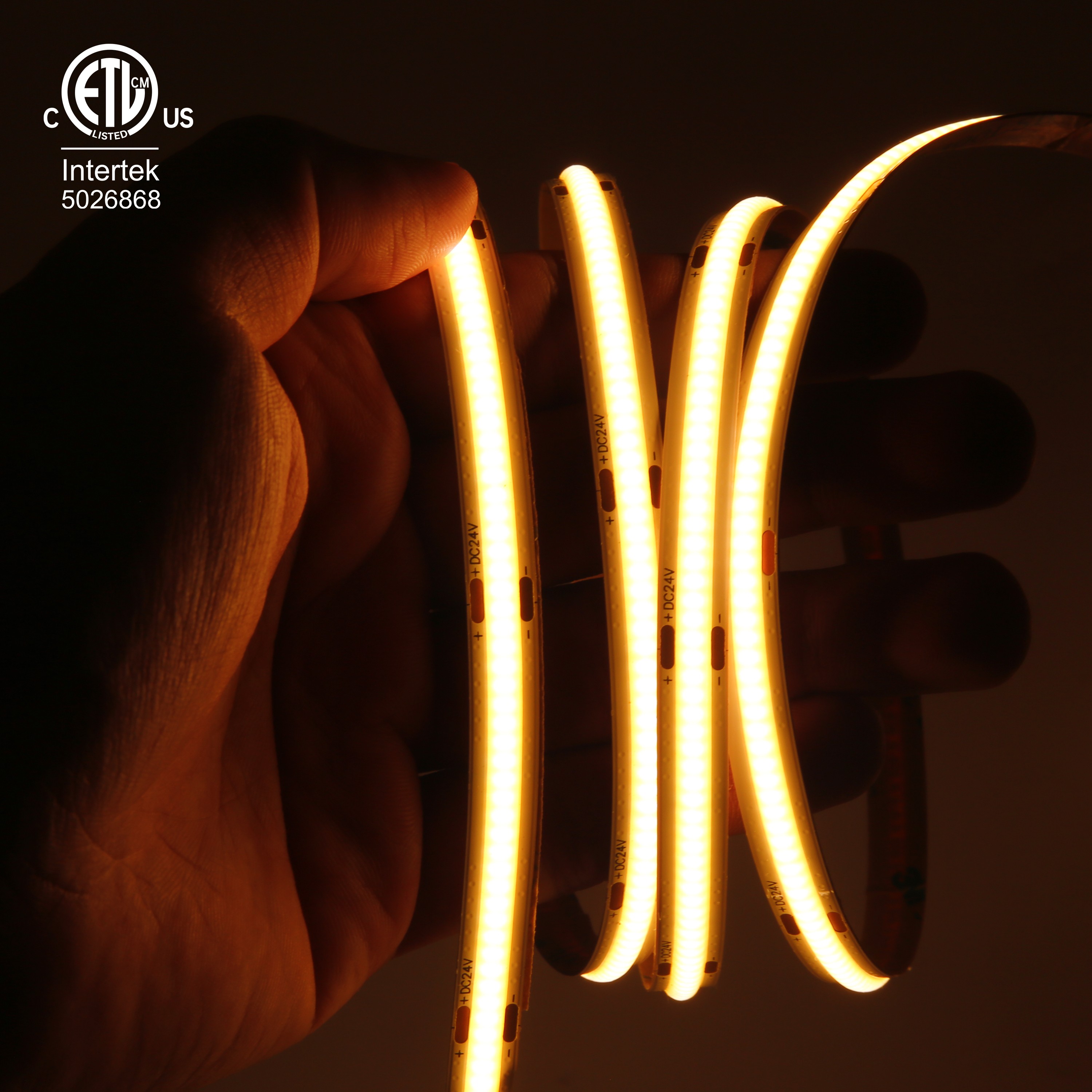 High Quality Limitless 2700k 3000k 4000k 6000k Cob Led Light 12v/24v Single Color Brightness 480leds Light Strip