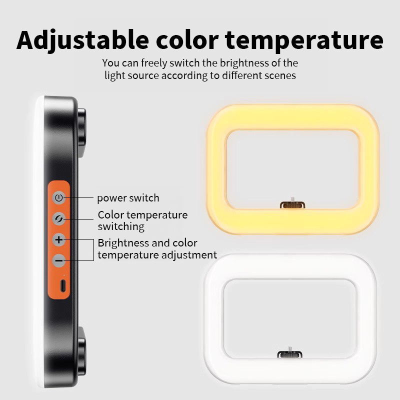 New Ym200 20w Selfie Portable Phone Rechargeable Ring Light Phone Adjustable Fill For Live Stream Battery Selft Light