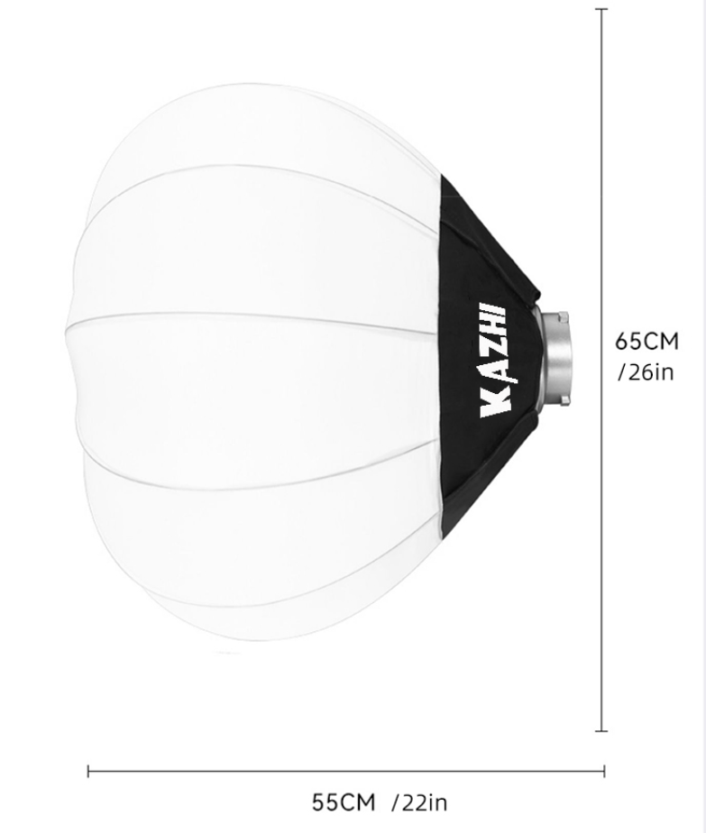 KAZHI 65cm Photography Light Round Flash Diffusers Deep Parabolic Soft Box Ball Photographie Lighting Lantern Softbox