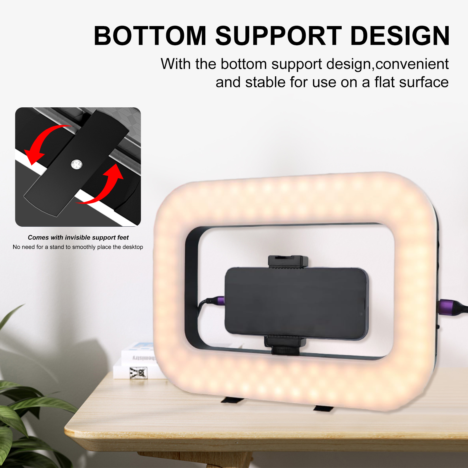 Portable Minimalist LED Ring Light For TikTok China Mobile Phone Photographic Lighting
