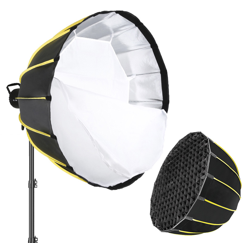 90cm Parabolic Softbox Professional Quick Set-up Deep Softbox With Grid And Bowen Mount For Studio Led Light
