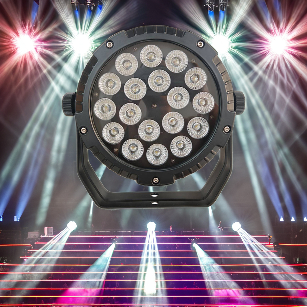 18pcs Parcan Light Outdoor Waterproof Spotlight Led RGBW DMX512 IP65 Party Equipment Wedding Lighting for DJ Disco Bar Club