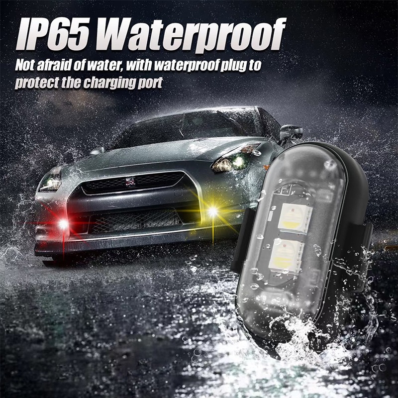 Car and Motorcycle Wireless LED Strobe Lights With Remote Control Aircraft Bike Warning Light Waterproof