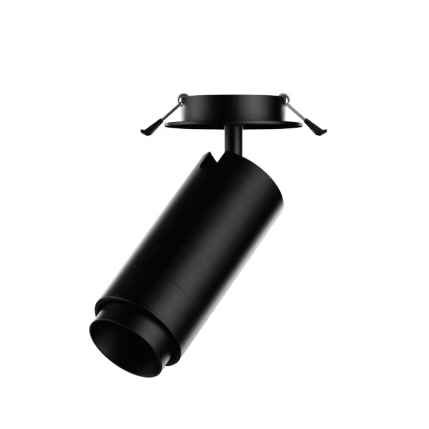 8W LED Recessed Mounted Spotlight Adjustable Zoom Dimmable Modern Design AC220V Aluminum Body Track Light in Black &amp; White