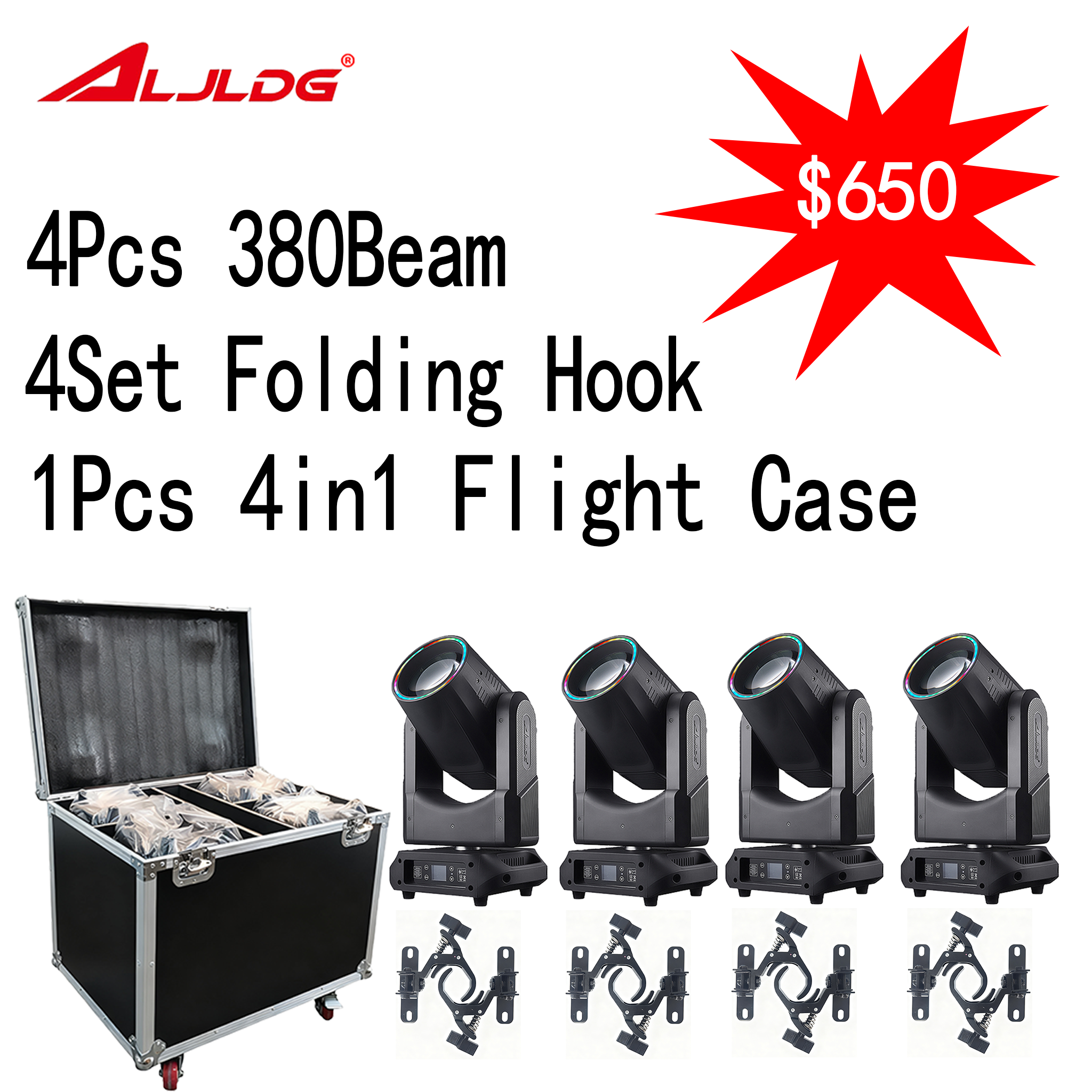 Wholesale Moving Head Lights 380W DMX512 8000K 13-Color Tiles IP20 Ra75 For Wedding/Disco/Party Lighting