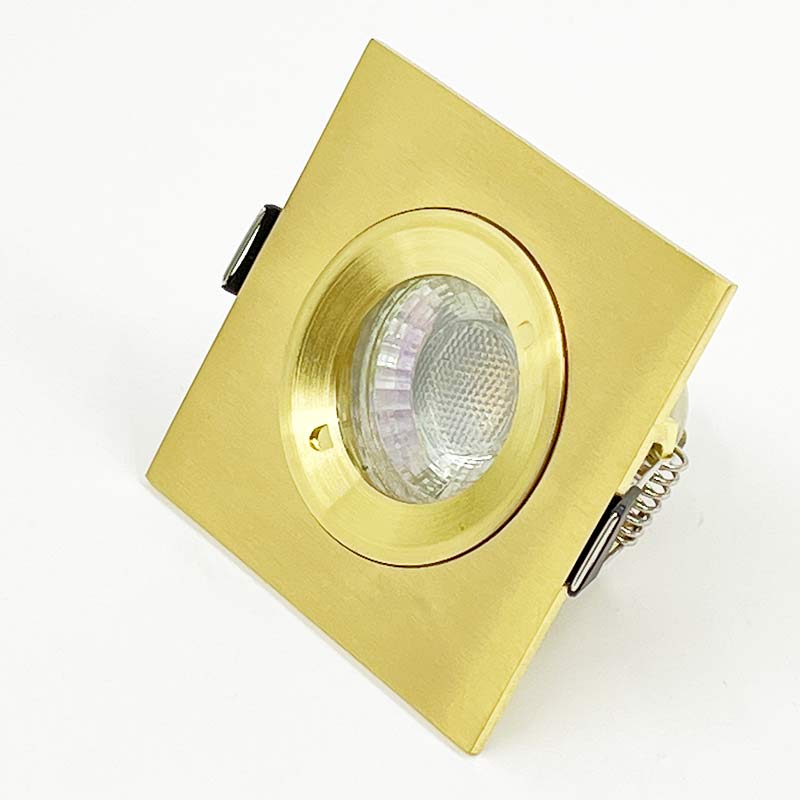 Built-In Ultra-Thin Square Waterproof LED Spotlight Gold Ballroom Spotlights GU10 Base Modern Embedded LED Spot Lights Golden