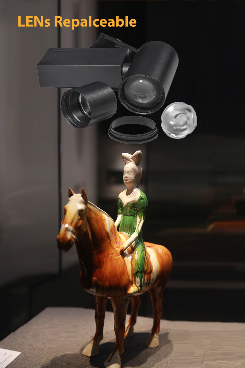 Fixed Focus 10W DALI Track Spotlight Angle Display