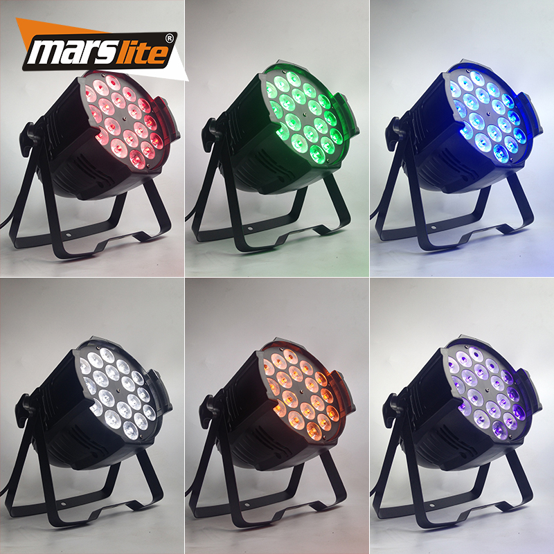 Marslite RGBW Led Par Light 18X10W Stage Light 4In1 Rgbw Par Led Dmx Par LED Light for DJ Disco Party with Flights Casefor