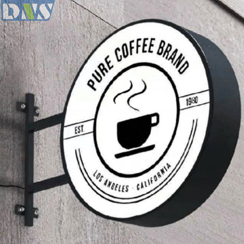 Dual-Sided Outdoor Wall Hanging LED Sign UV Print Exterior Light Box With Bright Colors Electronic Signs For Outdoor Use