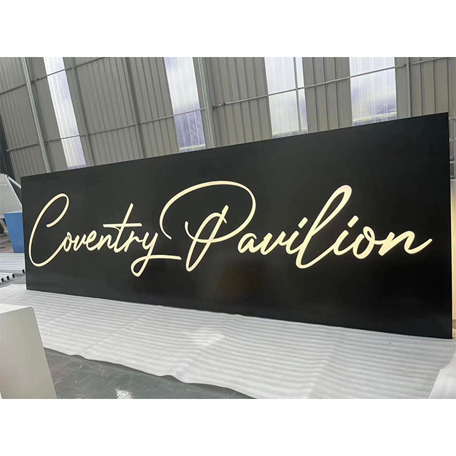 Custom Exterior Hanging Light Box For Business Advertising &amp; Decoration LED Lit Stainless Steel Hollow Sign Companies Hospitals
